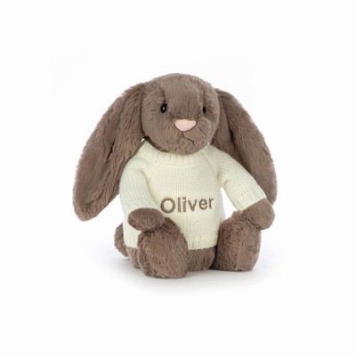 Jellycat Bashful Truffle Bunny with Cream Jumper UK | 14675LYCZ